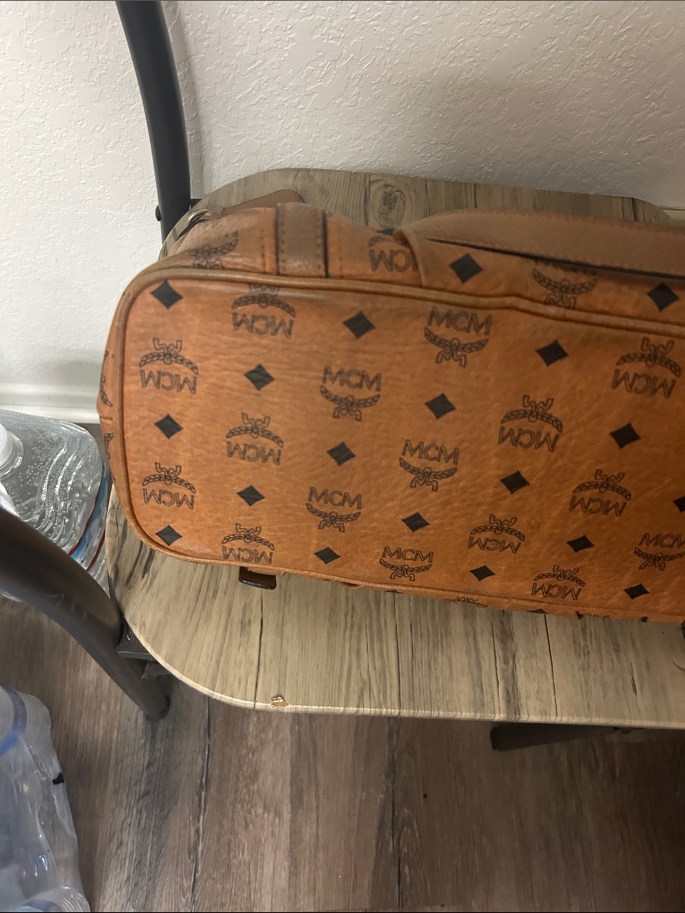 MCM Cognac Visetos Logo Convertible Shoulder Bag - Picture 6 of 10